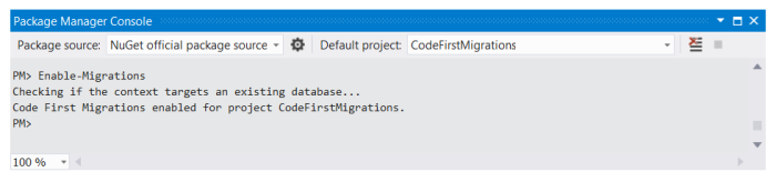 Enable Migrations